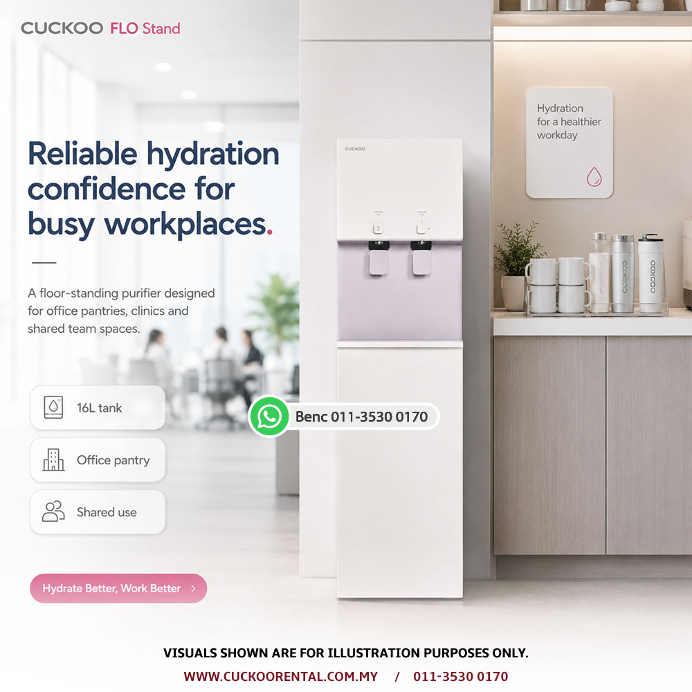 CUCKOO Flo Stand water purifier for office pantry use