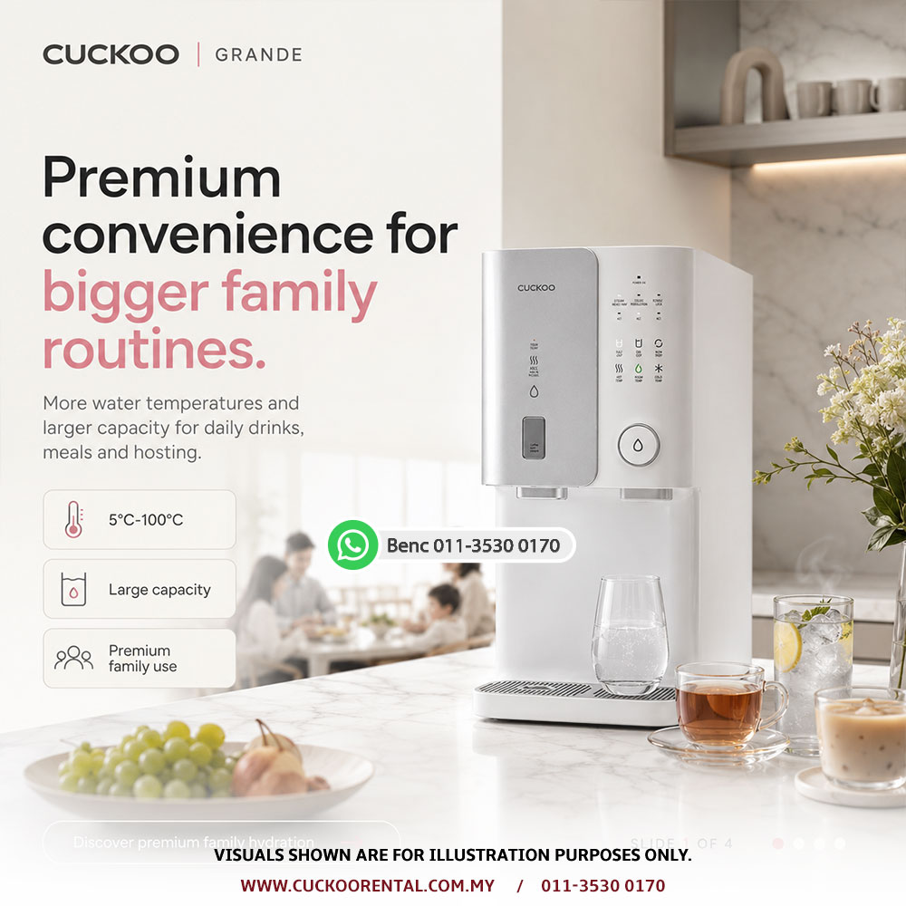 CUCKOO Grande family convenience water purifier Malaysia