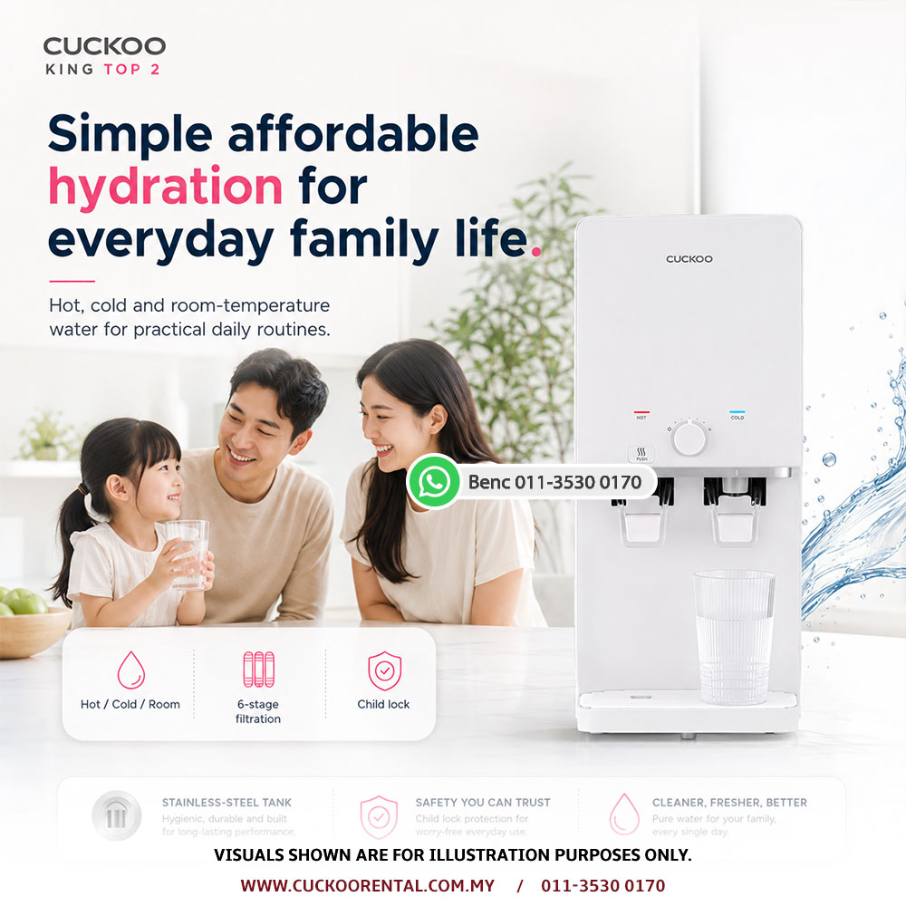 CUCKOO King Top 2 water purifier for family drinking water use
