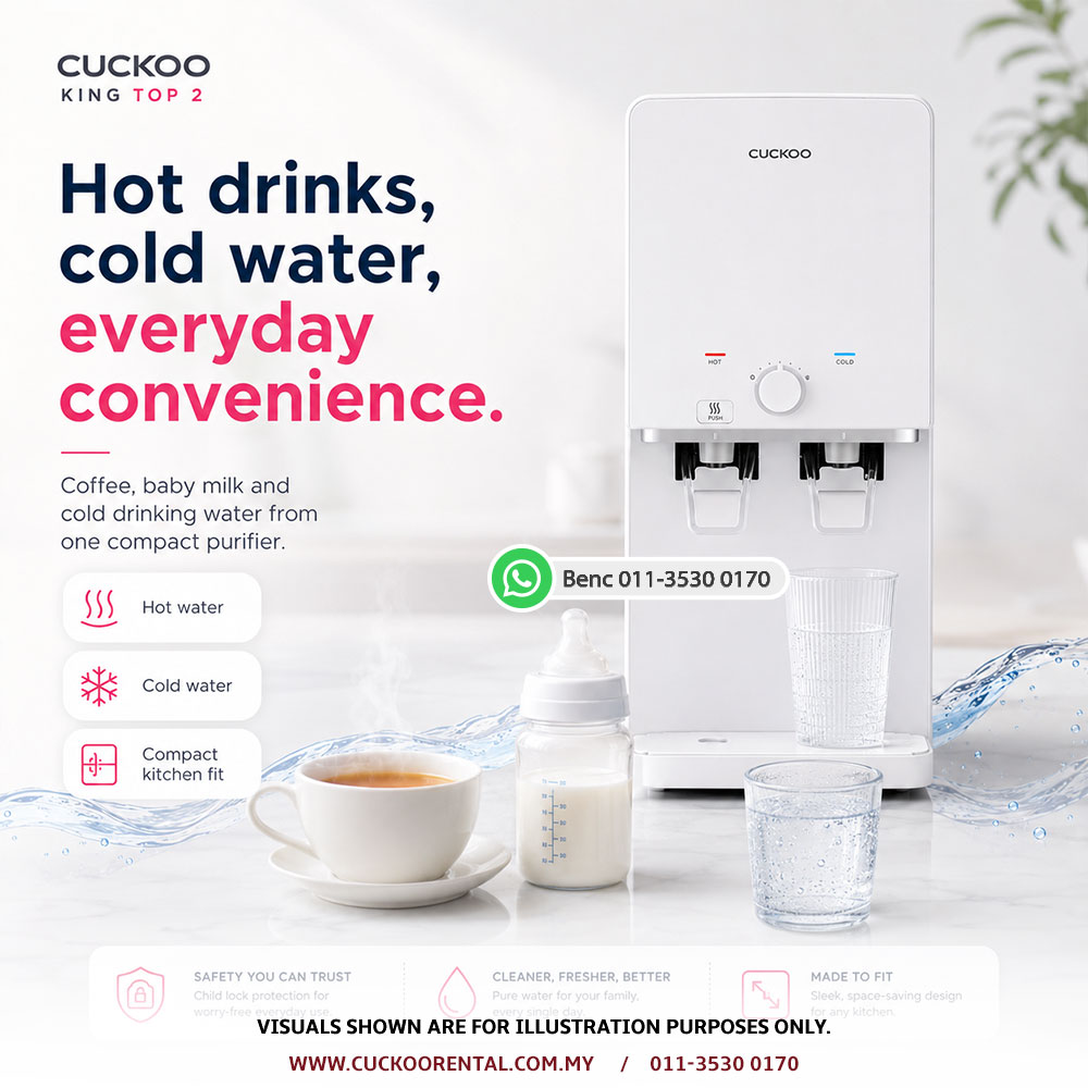 CUCKOO King Top 2 hot cold and room temperature water purifier