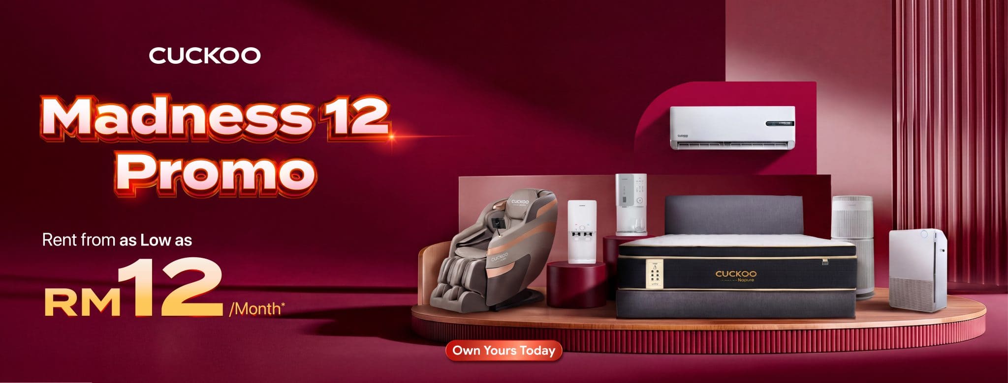 CUCKOO RM12 rental promotion campaign in Malaysia
