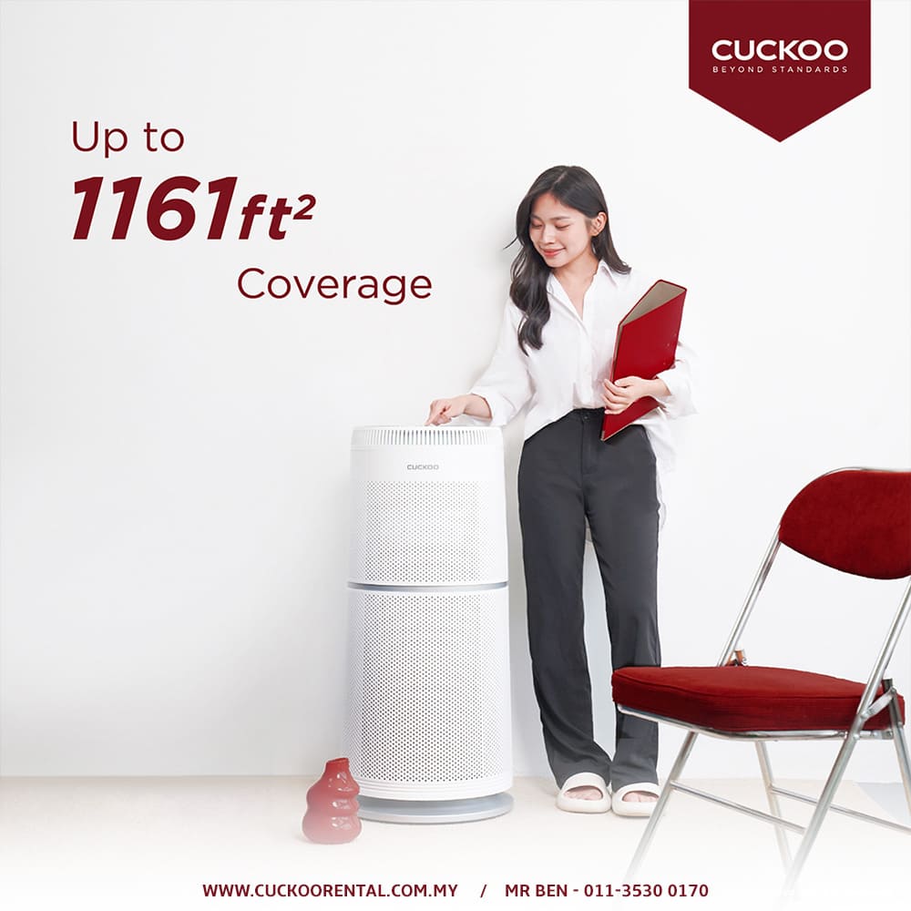 Cuckoo U Model air purifier up to 1161 sqft coverage Malaysia