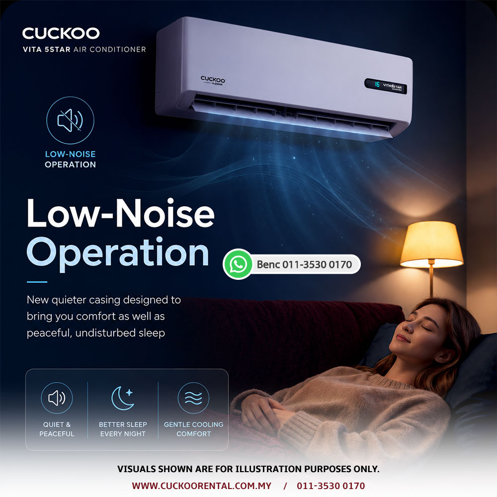 Cuckoo Vita-5tar low noise operation air conditioner feature