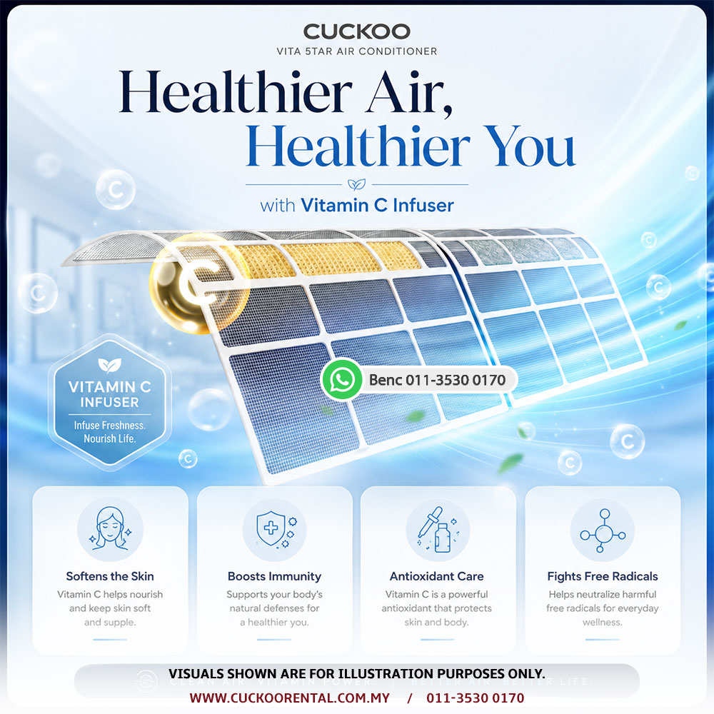 Cuckoo Vita-5tar Vitamin C infuser air conditioner feature