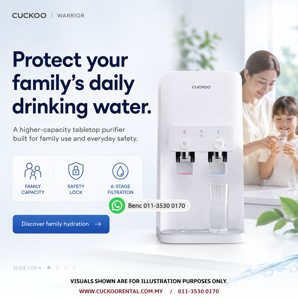 CUCKOO Warrior water purifier for larger family and shared use